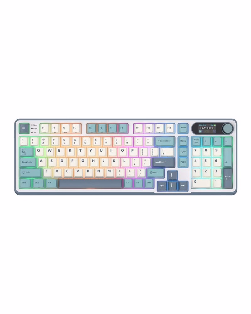 Клавіатура Royal Kludge S98 Wireless Keyboard UA\RU\ENG Cherry Profile (Brown Switch) Light Cloud (RK-S98UARUENG-CHP-BS-LC)